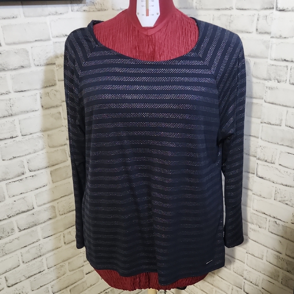 Jones New York Signature Navy Blouse